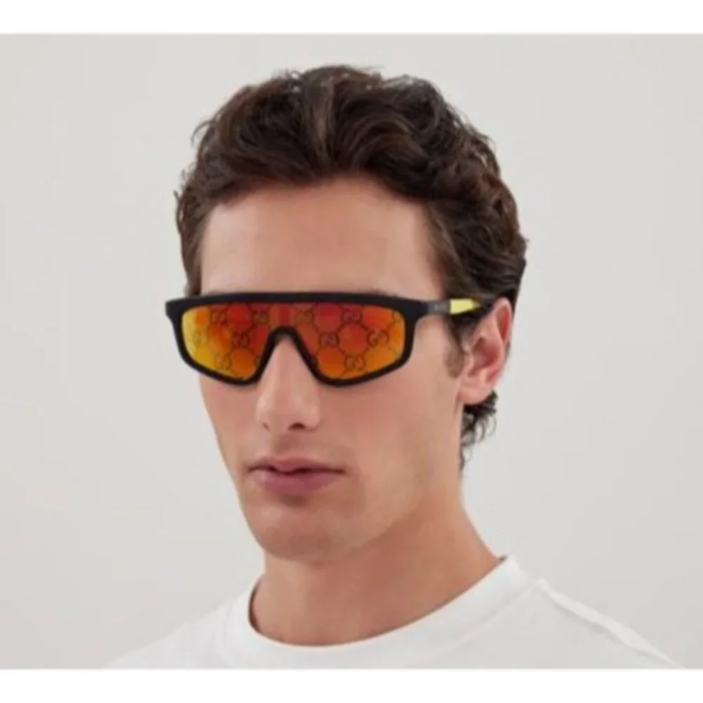 NEW GUCCI GG1736S 004 SHIELD YELLOW UNISEX SUNGLASSES GUCCI